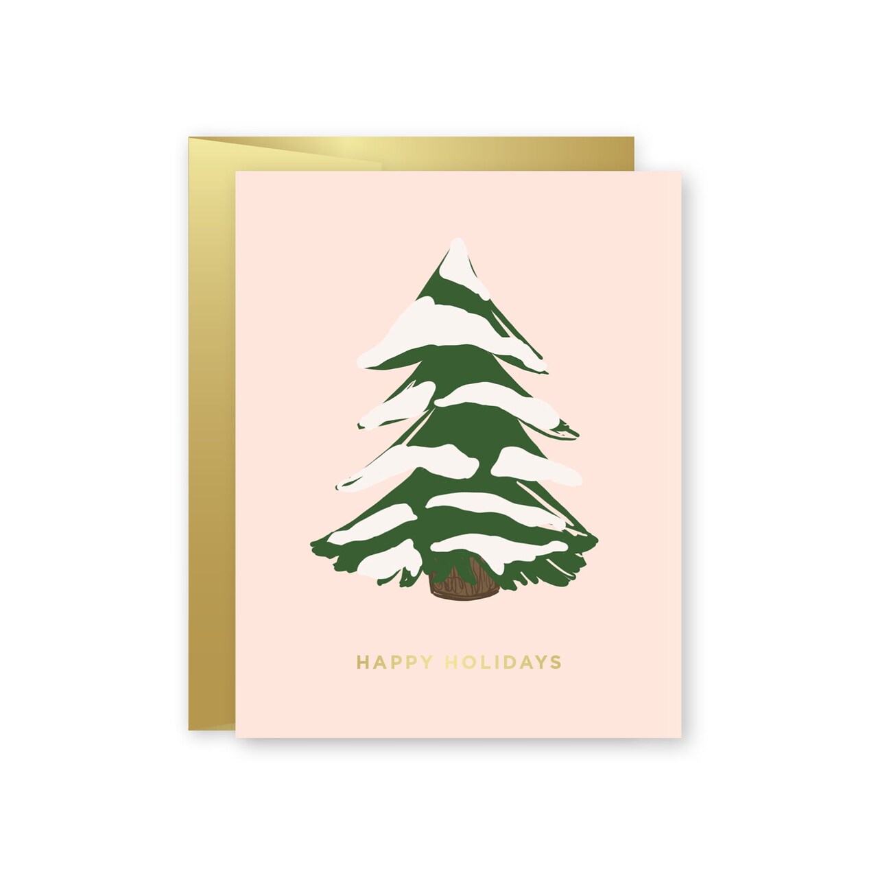 snowy tree christmas greeting cards (box of 10) | funday goods